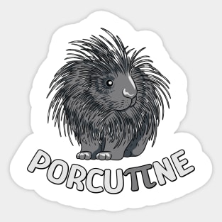 Porcupine Pi Funny Math Pun Cute Pi day for Men Women Kids Sticker